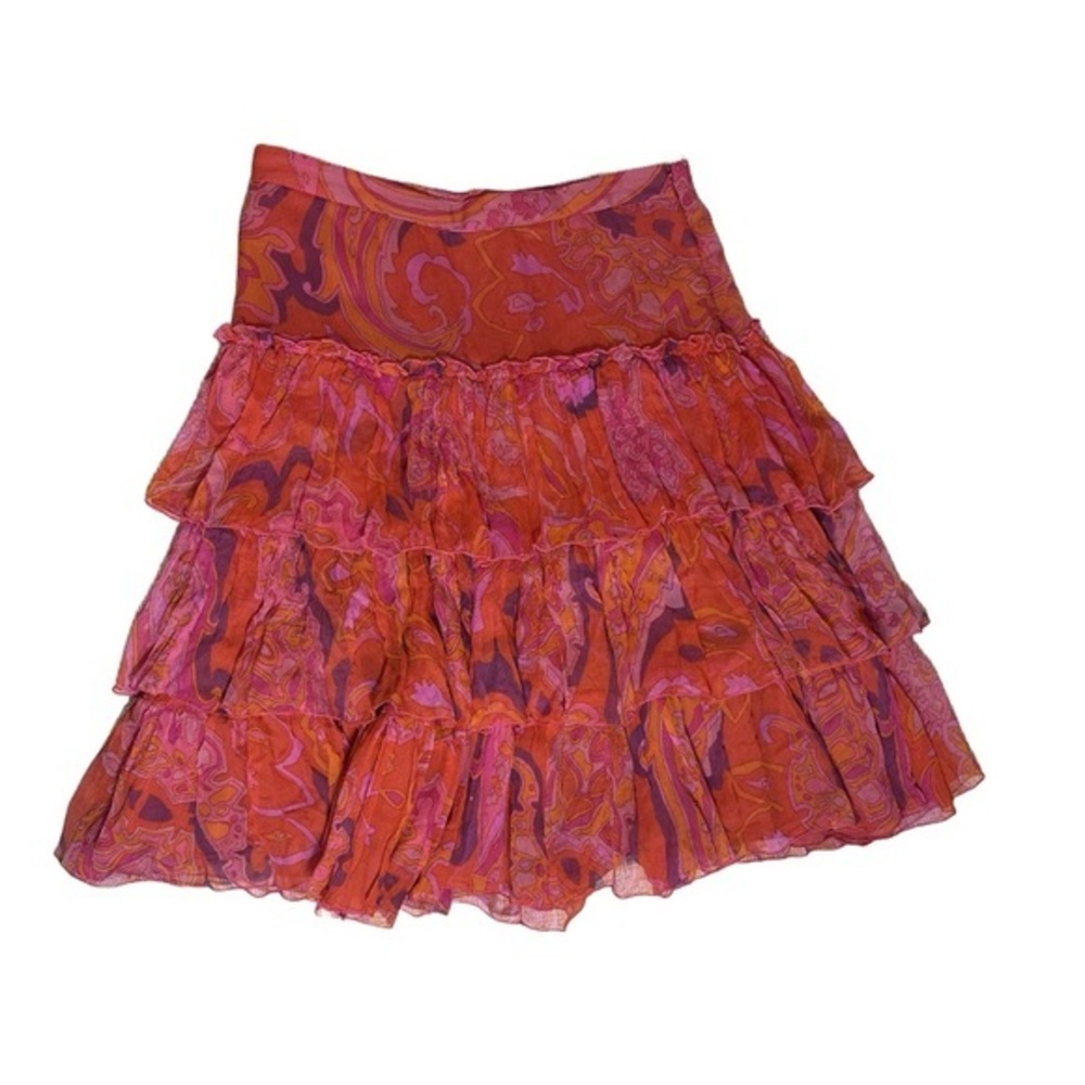 ⭐️ Zara Vibrant Flowy Skirt - Pink and Orange